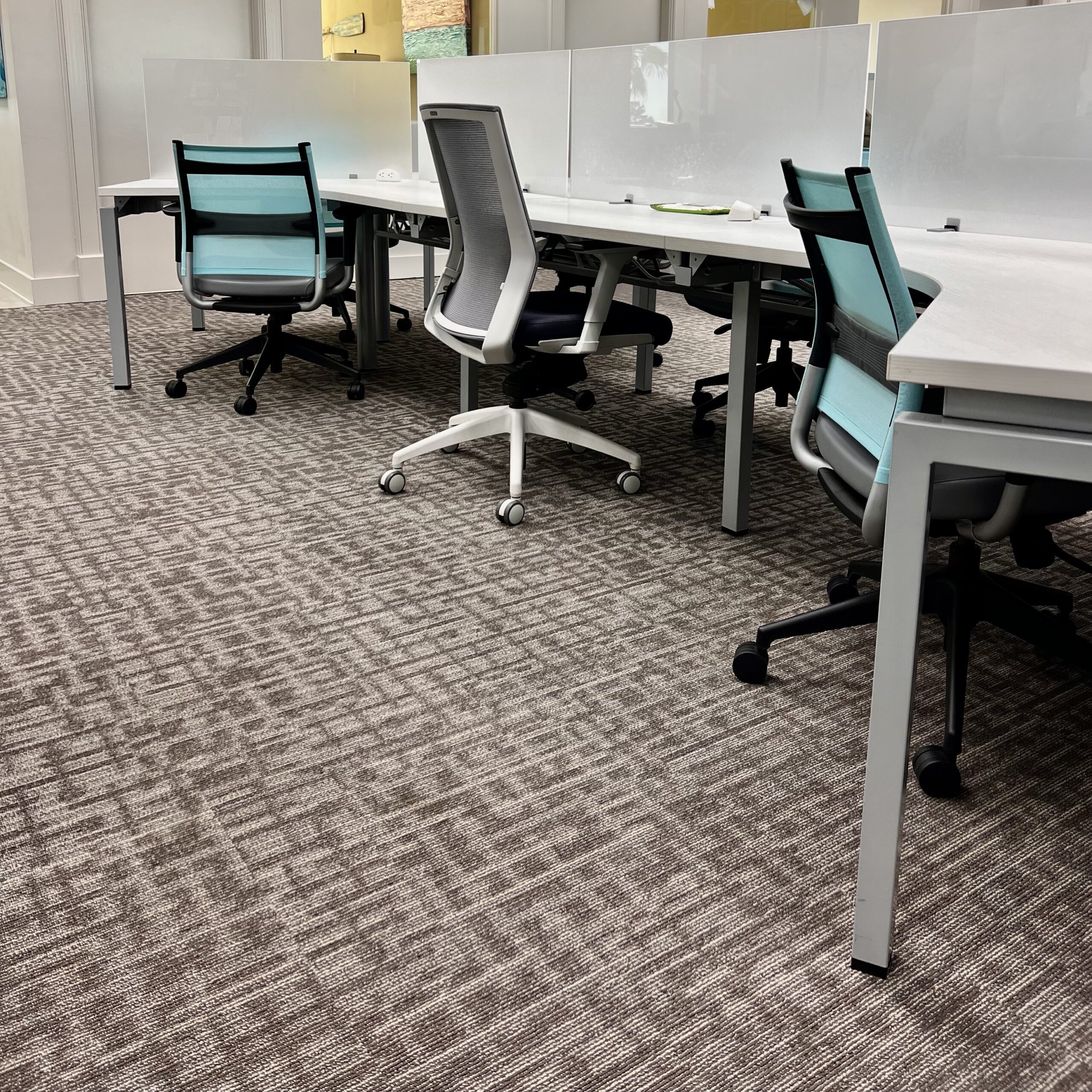 Office remodel carpet tiles