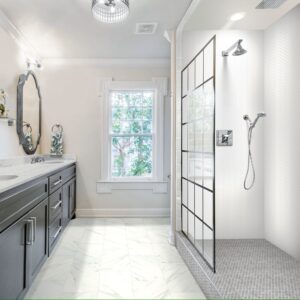 Daltile Revolite Marble Look Porcelain Tile Bathroom Floor