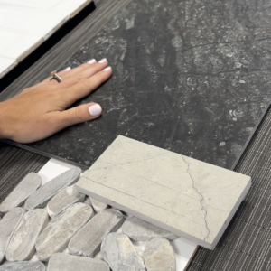 Slate Look Tile with Pebblestones & Natural Stone Tile
