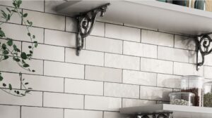 Bedrosians Cloe White Subway Tile Kitchen Backsplash