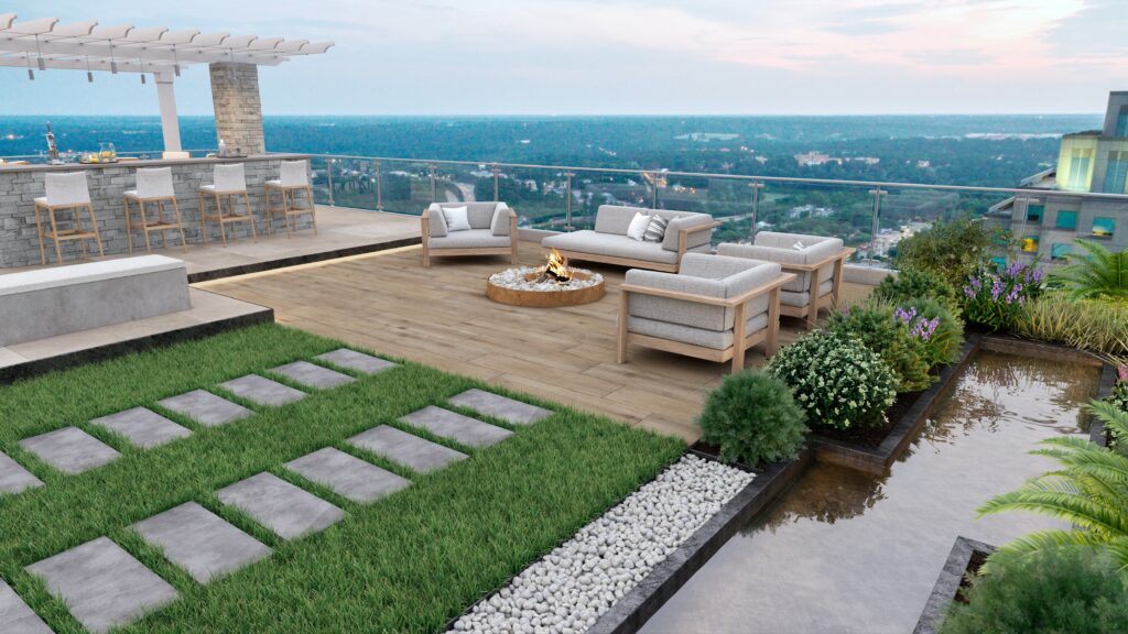 Outdoor Space with seating