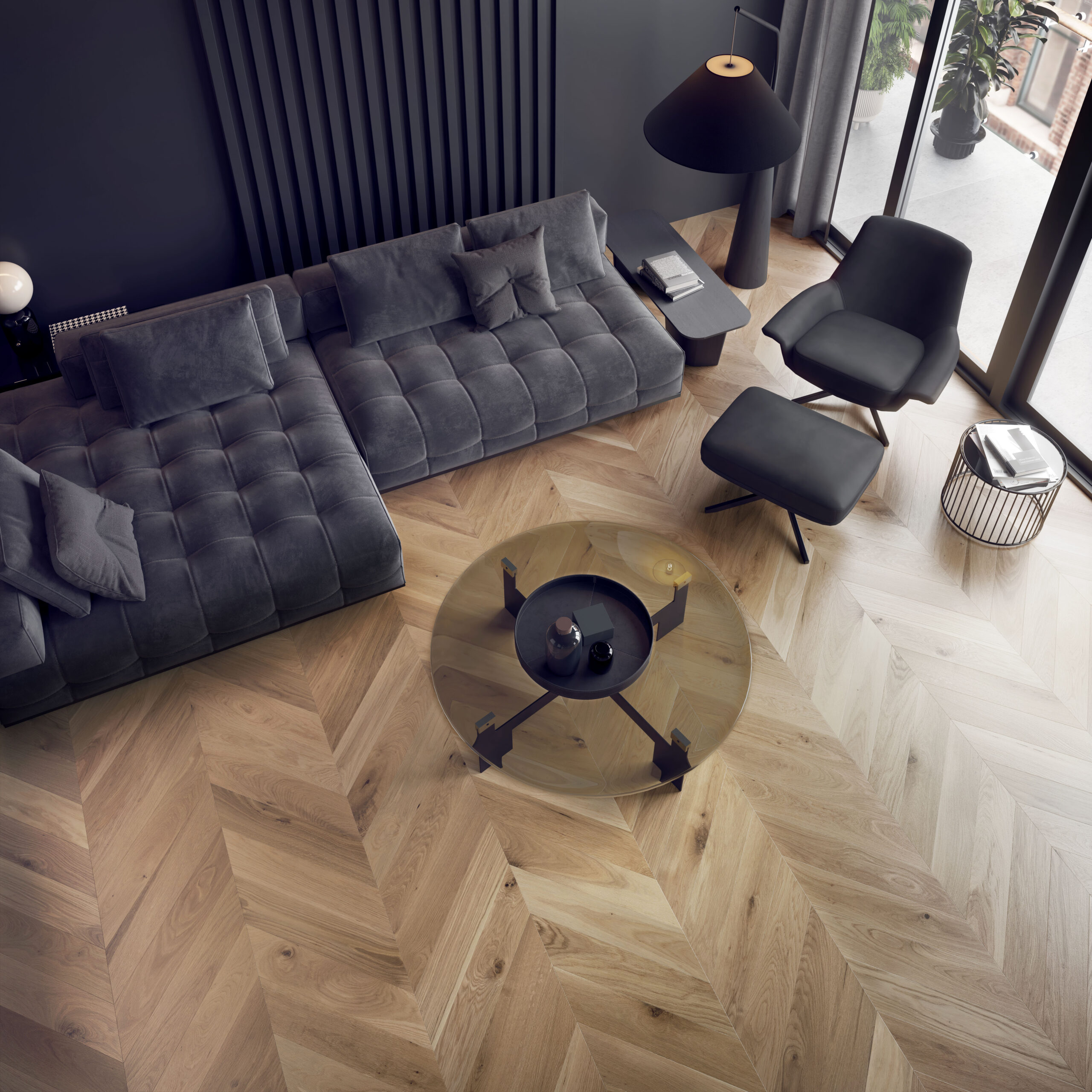 Chevron pattern for hardwood floors