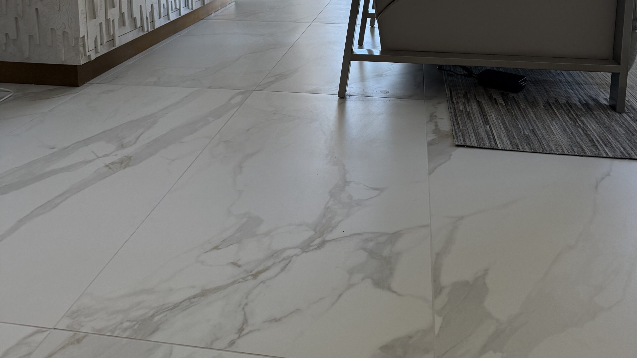 Cobsa 24x48 Floor Marble Look tile - Condo Flooring Renovation